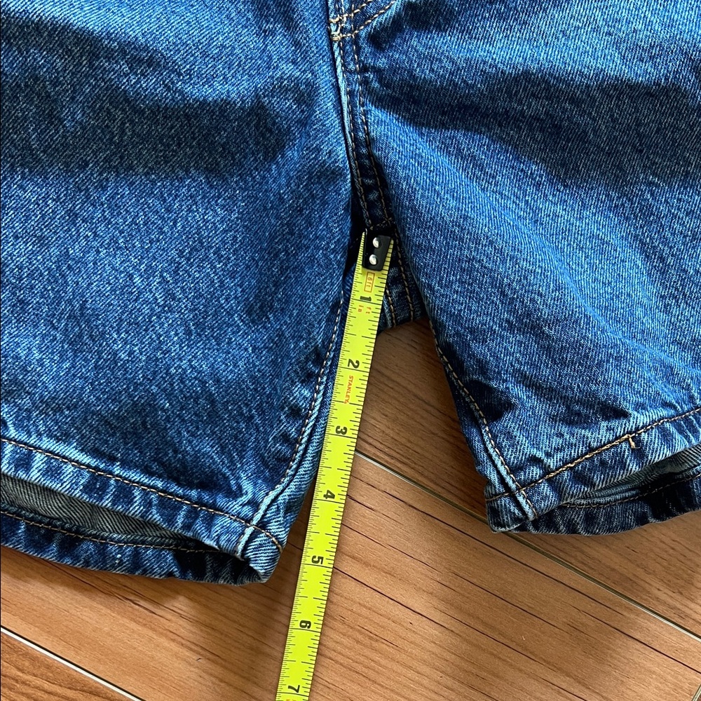 High-Rise Women's Blue Denim Jean Shorts - Picture 5 of 7